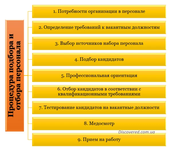 Процедура подбора и отбора персонала Процедура подбора и отбора персонала